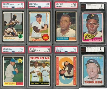 1960-1973 Topps Stars and Hall of Famers PSA-Graded Collection (9 Different) 
